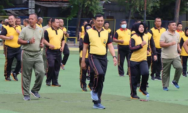 TNI-Polri Olahraga Bersama, Kapolresto: Perkuat Sinergitas