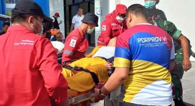 25 Relawan PMI Kota Tangerang Bantu Penanganan Medis Atlit Porprov