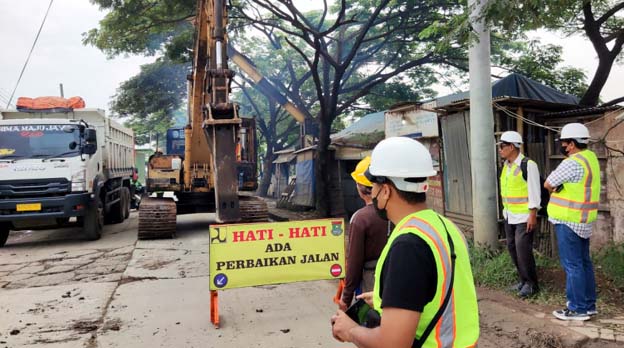 Perbaikan Jalan Raya Prancis di Dadap Akan Rampung Akhir 2023