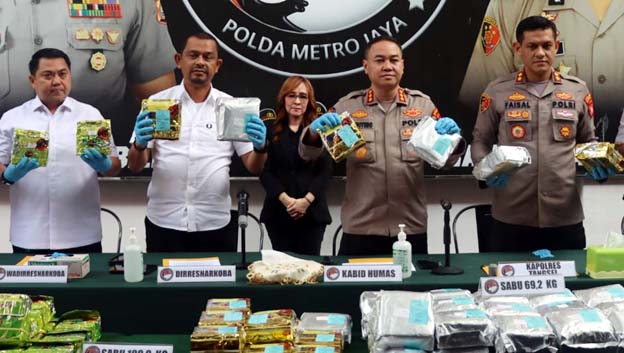Polres Tangsel Ungkap Kasus Narkotika, Total Barang Bukti 109 Kg Sabu