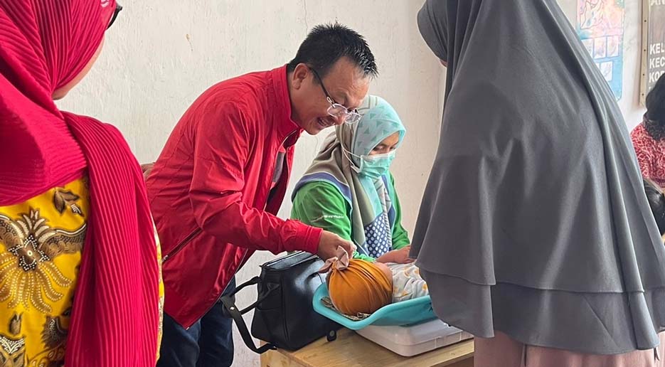 Cegah Stunting, Anggota DPRD Kota Tangerang Tinjau Posyandu Anggrek Setia