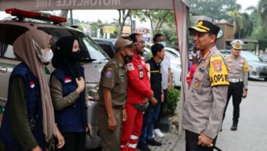 Pastikan Personil, Kapolres Metro Cek Pos Pam di Res Area KM13 Pinang