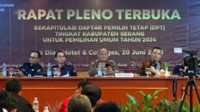 KPU Kabupaten Serang Gelar Rapat Pleno Terbuka Rekapitulasi DPT