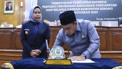 DPRD Tetapkan Raperda Perubahan APBD Kabupaten Serang TA 2023