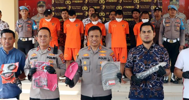 Polres Lebak Meringkus 5 Pelaku Curanmor beserta 14 Motor Curian