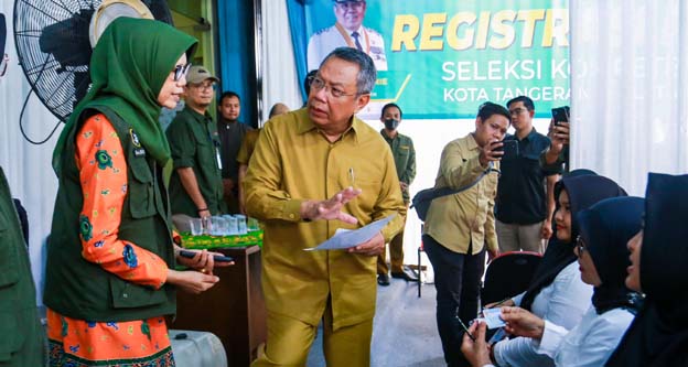 Walikota Benyamin Tinjau Pelaksanaan Seleksi P3K Tangsel