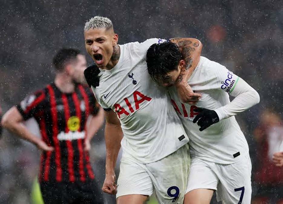 Tottenham Mengakhiri 2023 dengan Mengalahkan Bournemouth 3-1