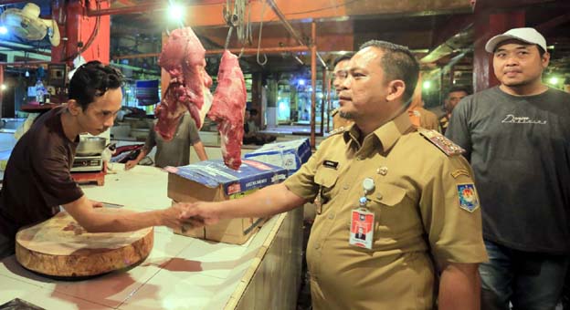 Pj Walikota Nurdin Sidak Lokasi Relokasi Pedagang Pasar Anyar