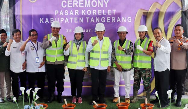 Pj Bupati Tangerang Lakukan Ground Breaking Pasar Korelet