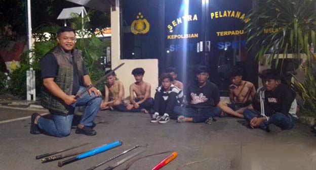 Polsek Jatiuwung Amankan 12 Remaja Pelaku Tawuran di Cibodas