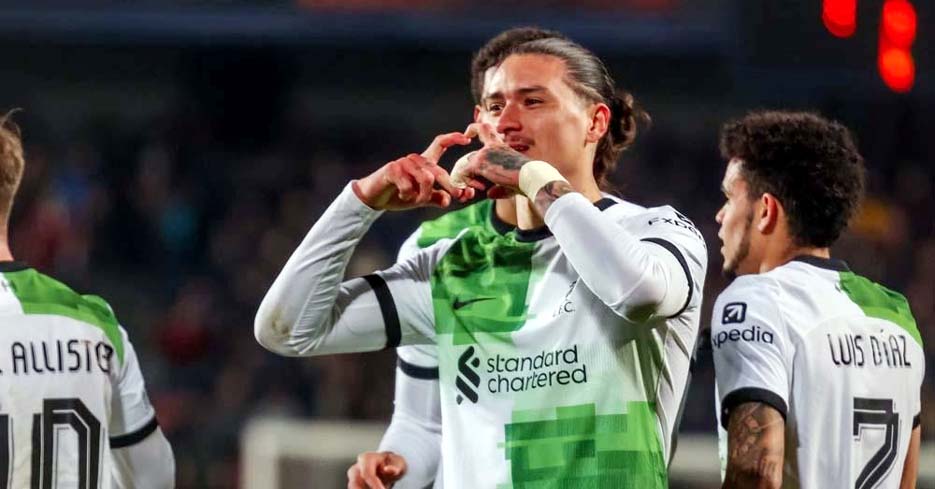 Darwin Nunez Bantu Liverpool Mengalahkan Sparta Praha 5-1
