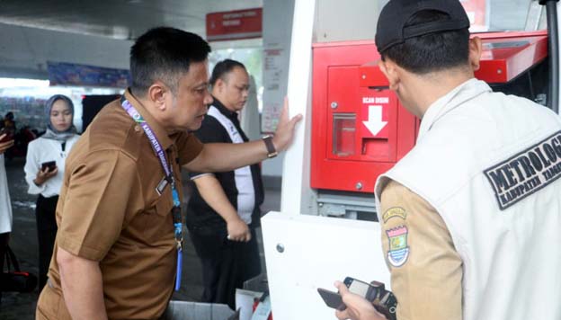 Pemkab Tangerang Lakukan Cek Dispenser SPBU di Citra Raya