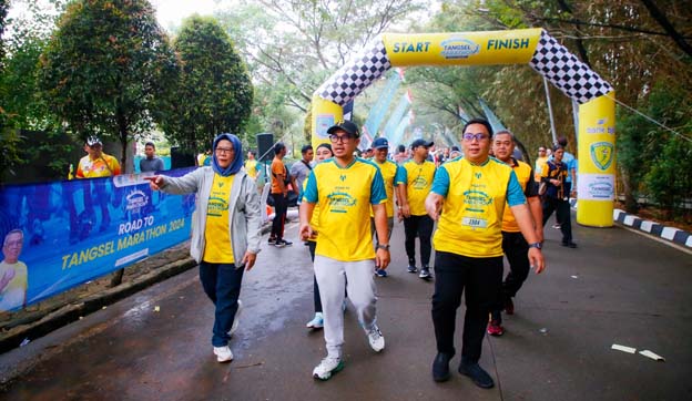 Pilar Lepas Road to Tangsel Marathon 2024 di Serpong