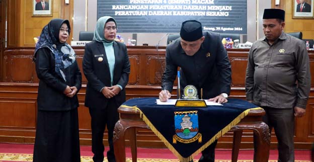 DPRD Kabupaten Serang Tetapkan 4 Raperda Jadi Perda