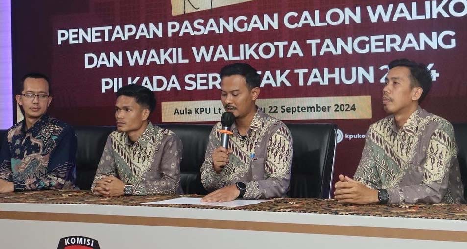 Pilkada 2024, KPU Kota Tangerang Tetapkan Tiga Paslon