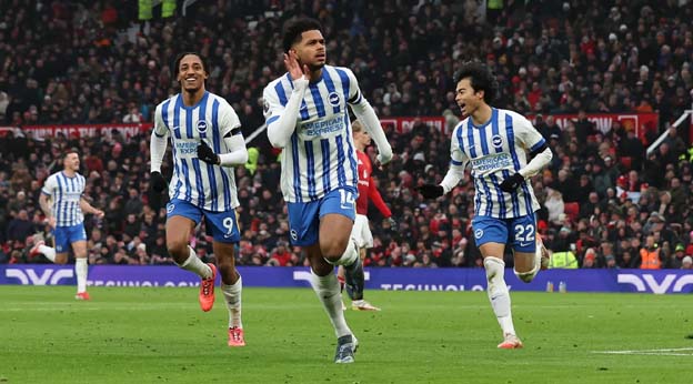 Brighton Menjinakkan Manchester United 3-1 di Old Trafford