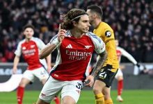 Riccardo Calafiori Cetak Gol Kemenangan Arsenal 1-0 Atas Wolves