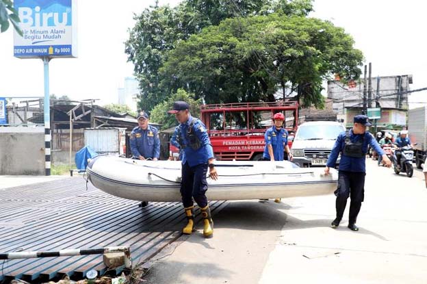 BPBD Kota Tangerang Pantau Banjir Candulan Mulai Berangsur Surut