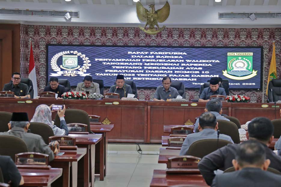 DPRD Kota Tangerang Gelar Rapat Paripurna Raperda Pajak dan Retribusi Daerah