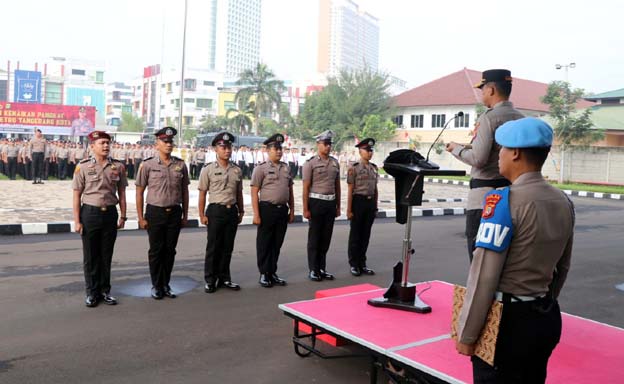 Kombes Pol Zain Pimpin Upacara Kenaikkan Pangkat 102 Anggota Polisi
