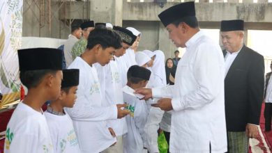 Maesyal Rasyid Hadiri Santunan Yatim Baznas Kabupaten Tangerang di Pagedangan
