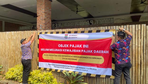 Bapenda Kabupaten Tangerang Segel Restoran Danau Abah Cisauk