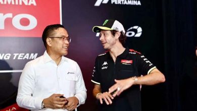 Valentino Rossi Hadiri Peluncuran Motor Livery Indonesia dari Pertamina