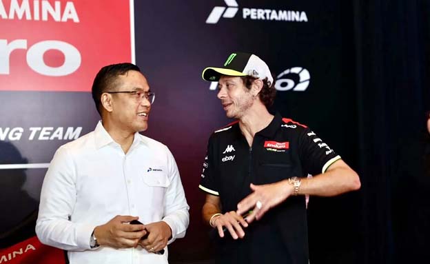 Valentino Rossi Hadiri Peluncuran Motor Livery Indonesia dari Pertamina
