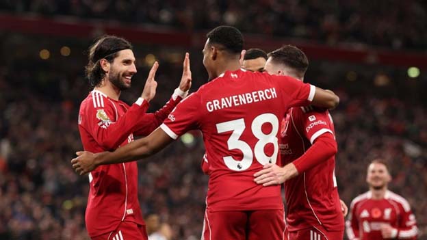 Salah dan Gravenberch Cetak Gol Kemenangan Liverpool 2-0 Atas Aston Villa