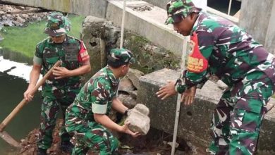 Korem 052 Wijayakrama Bangun Jembatan Penghubung di Sawah Dalem