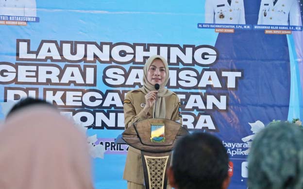 Bupati Serang Ratu Zakiyah Launching Gerai Samsat Bojonegara