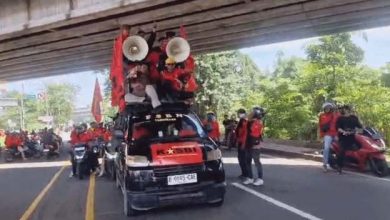 Ribuan Buruh Banten Berangkat ke Gedung DPR-MPR RI Senayan