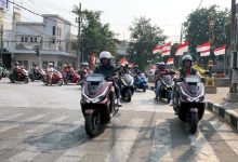 Ribuan Bikers Honda PCX Konvoi Simpatik Semarak HUT ke-81 RI