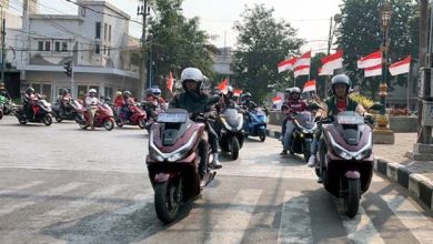 Ribuan Bikers Honda PCX Konvoi Simpatik Semarak HUT ke-81 RI