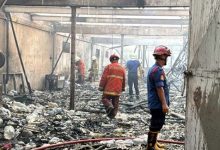 Sebuah Gudang Kosong di Tanah Tinggi Ludes Dilahap Api