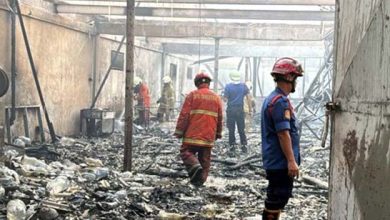 Sebuah Gudang Kosong di Tanah Tinggi Ludes Dilahap Api